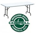 Correll R3060 Blow Molded Plastic Folding Table Fixed Height 30 x 60