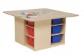 Wood Designs Cubbie Table with 12 Assorted Trays WD85003