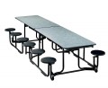 KI Uniframe Stool Cafeteria Table 12 foot Long Table with 12 Stools UF126