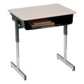 Scholar Craft 7800 SP Open Front Solid Plastic Desk with Metal Book Box