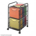 Safco 5212 Onyx Mesh File Cart with 2 File Drawers