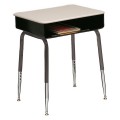 Scholar Craft 2900-SPBR Open Front Solid Plastic Desk with Metal Book Box
