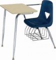 Scholar Craft 825 SPBR Polyethylene Shell Arm Rest Combo Desk