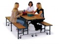 Mobile Convertible Bench Table Midwest Folding TB7D
