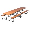 MBT8-Mobile Bench Cafeteria Table (30" W x 8' 1" L)
