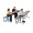 Mobile Convertible Bench Table Midwest Folding TB8D