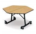 KI Uniframe Hexagon Cafeteria Table 4 foot Diameter UFHX4