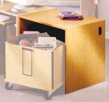 Book Return Unit CDBR32 Ironwood Manufacturing (Shown with optional book cart).