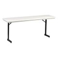Correll RA1872TL TLeg Blow Molded Plastic Seminar Adjustable Height Folding Table 18 x 72