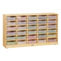 Jonti Craft 0930JC Birch Paper Tray Cubby Unit 30 Cubbies without Trays
