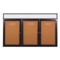 Bronze Aluminum Headliner Bulletin Board Ghent PBVX9-31