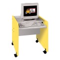 Tot Mate 1321R Single Mobile Computer Desk Pearl Laminate