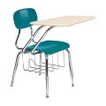 Scholar Craft 557 SPBR Solid Plastic Chair Desk with Book Basket
