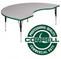 Correll A4872-KID Activity Table with Color Edge Band Kidney Shape 48 x 72