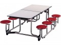 KI Uniframe Stool Cafeteria Table 8 foot Long Table with 8 Stools UF084