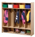 5 Section Locker Steffy Wood SWP7154 (Shown with optional totes).