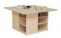 Wood Designs Cubbie Table with 12 Clear Trays WD85001
