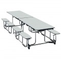 KI Uniframe Split Bench Cafeteria Table 12 foot long UF12SB