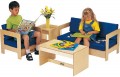 Four Piece Blue Living Room Set Jonti-Craft 0381J