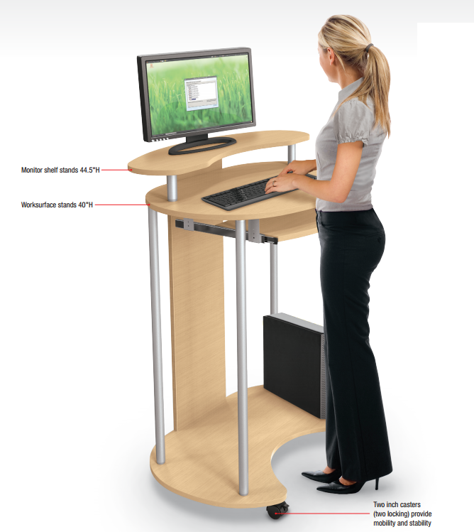 Balt 91105 Up Rite Standing Mobile Workstation I Affordable Tables Detailed Specifications