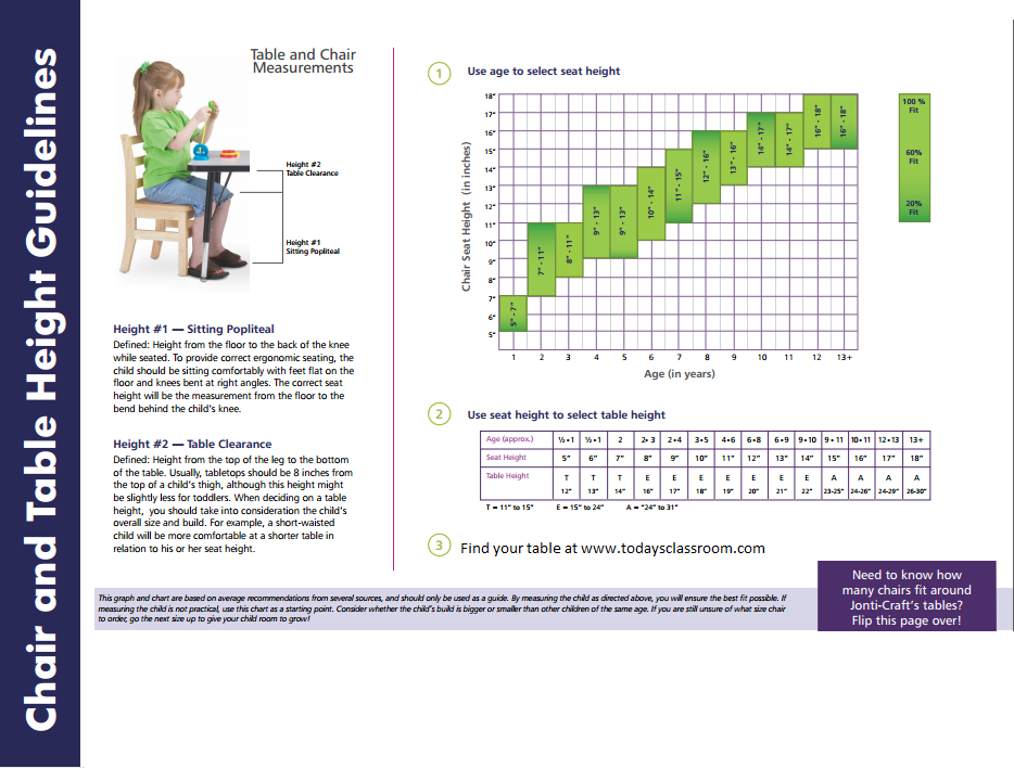 preschool chair height