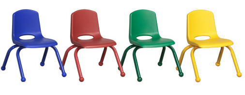Preschool Chairs w/Color-Match Legs and Glides