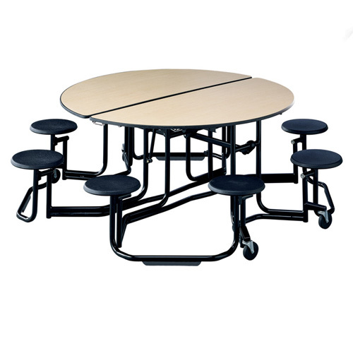 cafeteria tables mobile folding convertible stool seats round